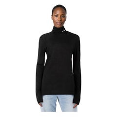 Jil Sander Black Turtleneck Long Sleeve Top Size M