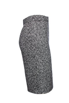 Jil Sander, Black/White cashmere boucle skirt.