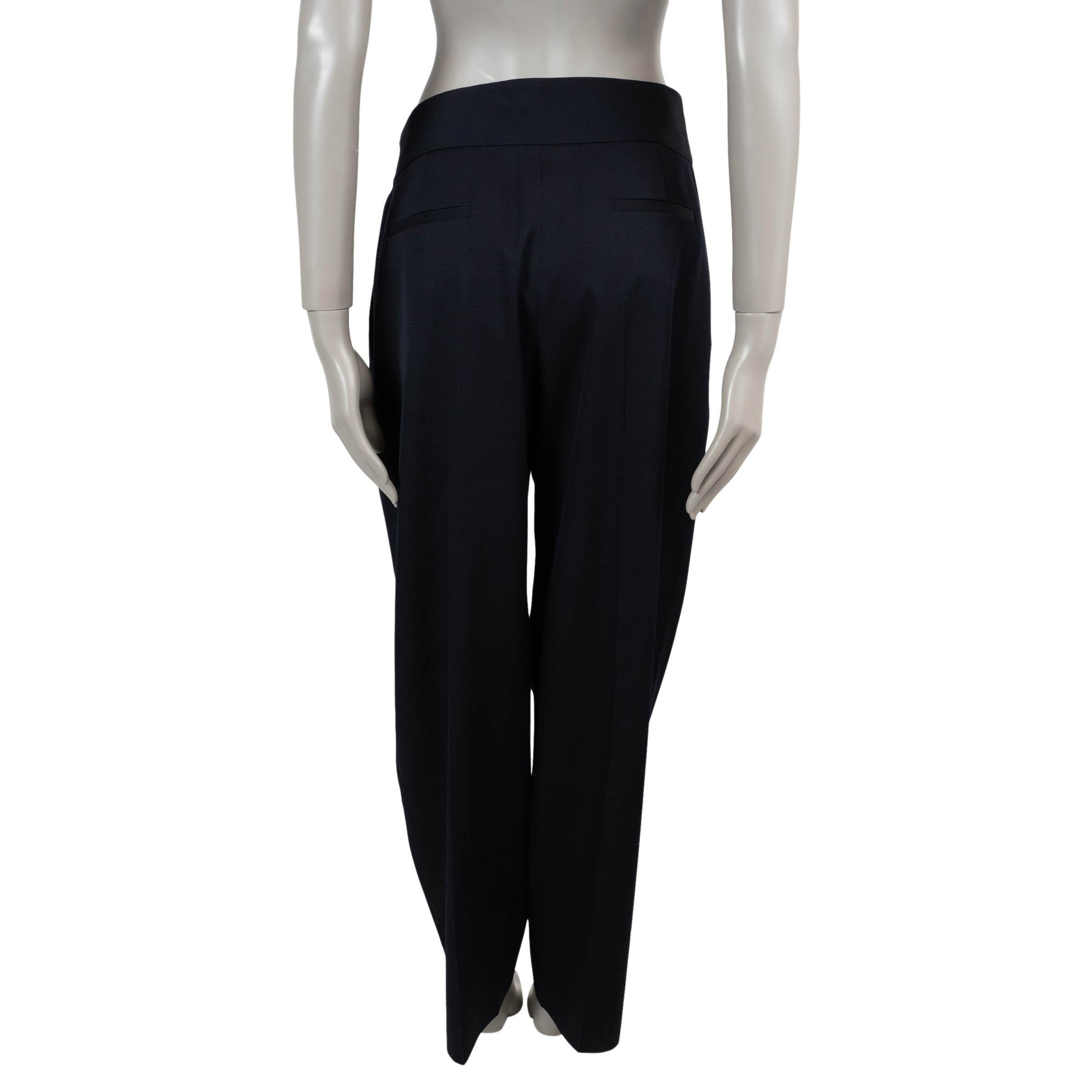 Nero JIL SANDER pantaloni neri in lana 2020 NAPOLEONE CINTURATO CROP 40 L. in vendita