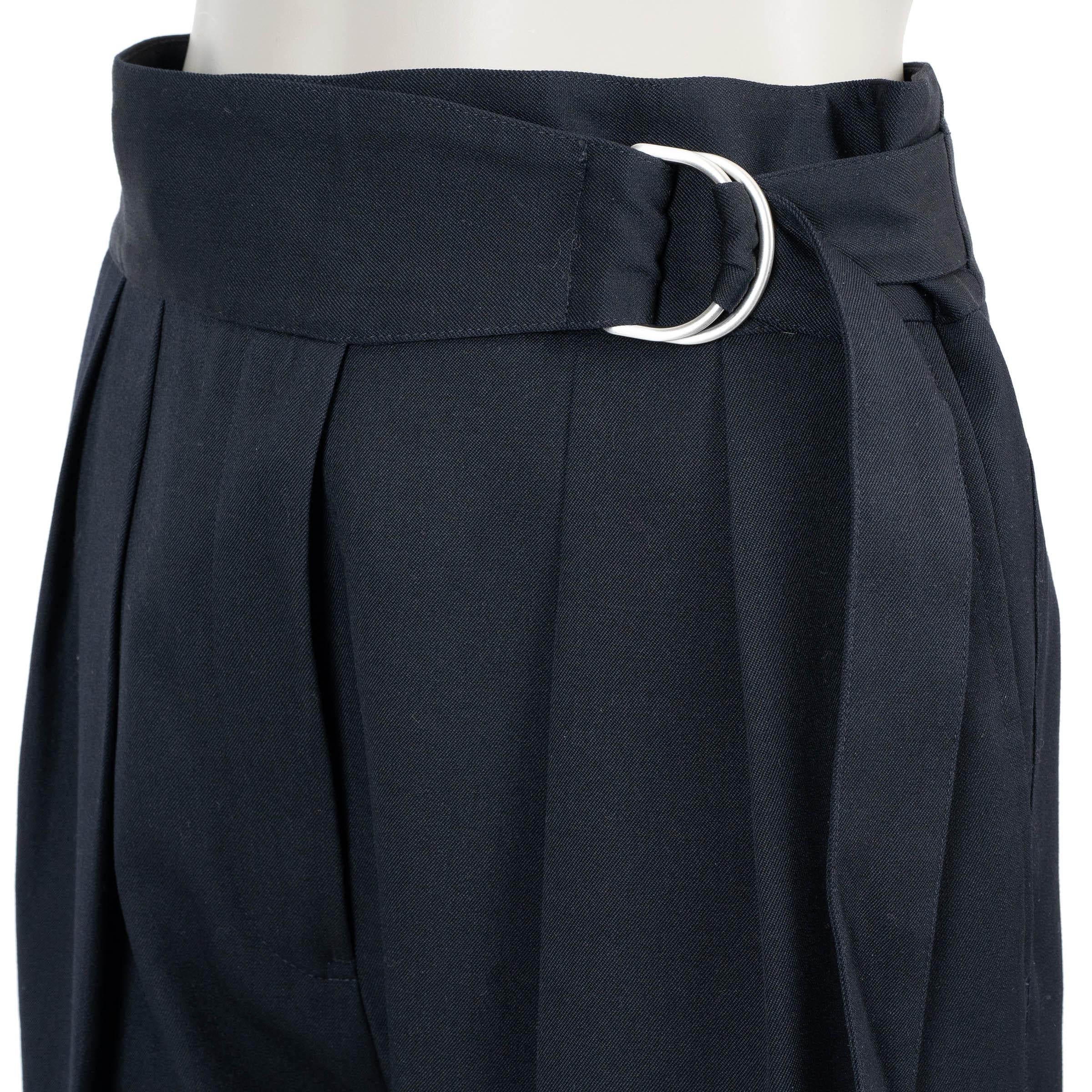 JIL SANDER pantaloni neri in lana 2020 NAPOLEONE CINTURATO CROP 40 L. In condizioni ottime in vendita a Zürich, CH
