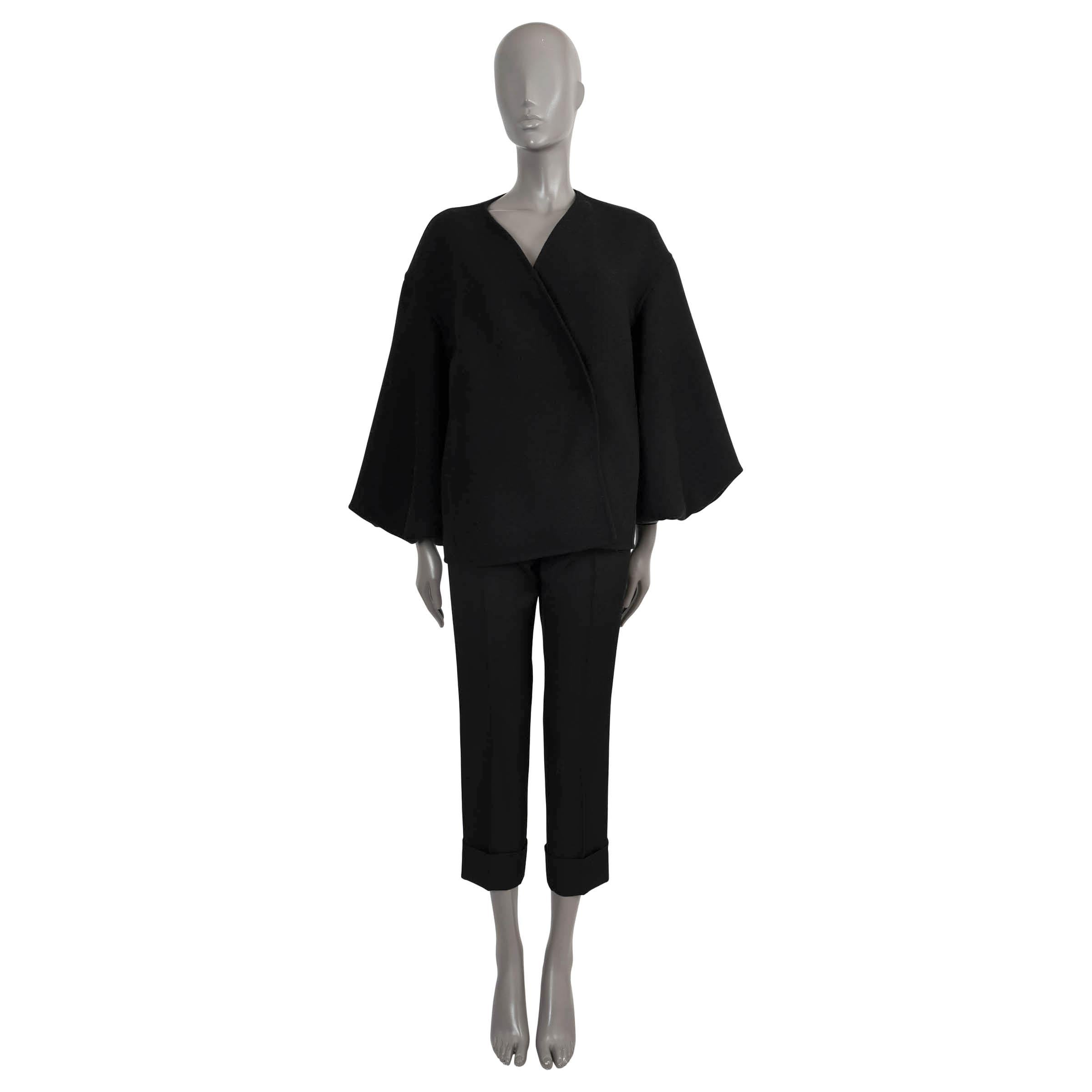 JIL SANDER black wool 2022 BALLOON SLEEVE Jacket 38 M In Excellent Condition For Sale In Zürich, CH