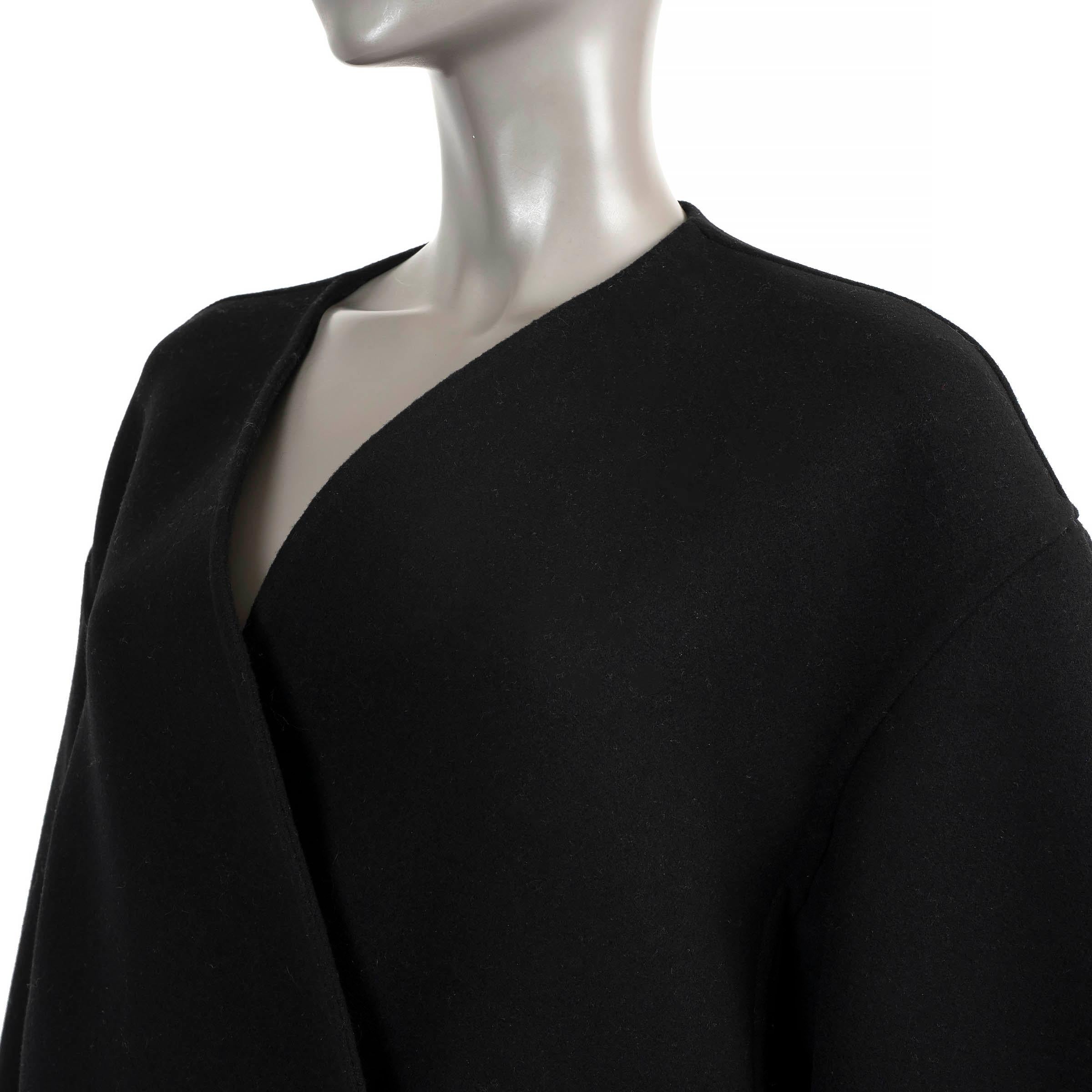 Women's JIL SANDER black wool 2022 BALLOON SLEEVE Jacket 38 M For Sale