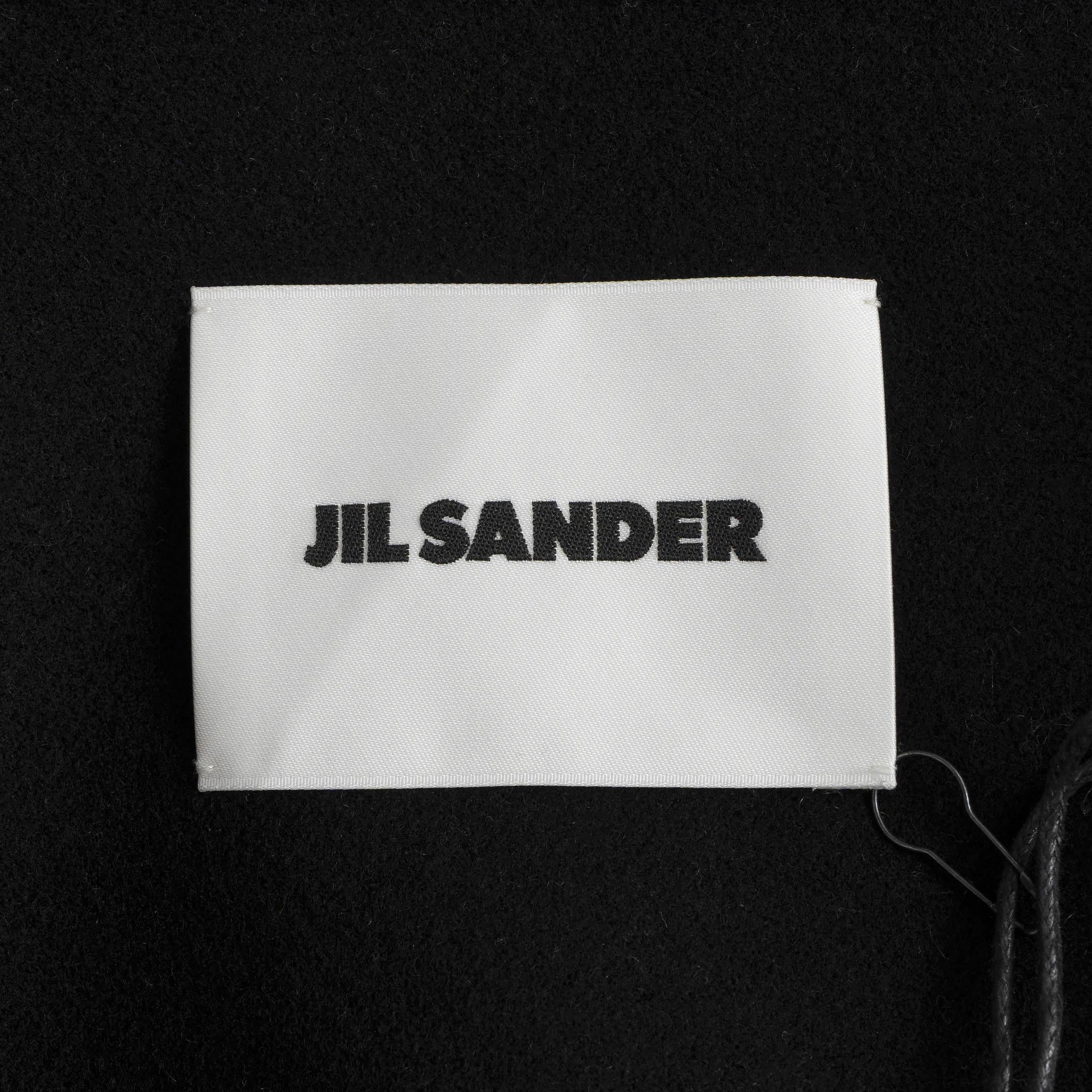 JIL SANDER black wool 2022 BALLOON SLEEVE Jacket 38 M For Sale 1