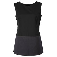 Jil Sander Black Wool Sleeveless Panel Top Size L