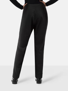 Jil Sander Black Wool Slim Fit High Rise Trousers Size L