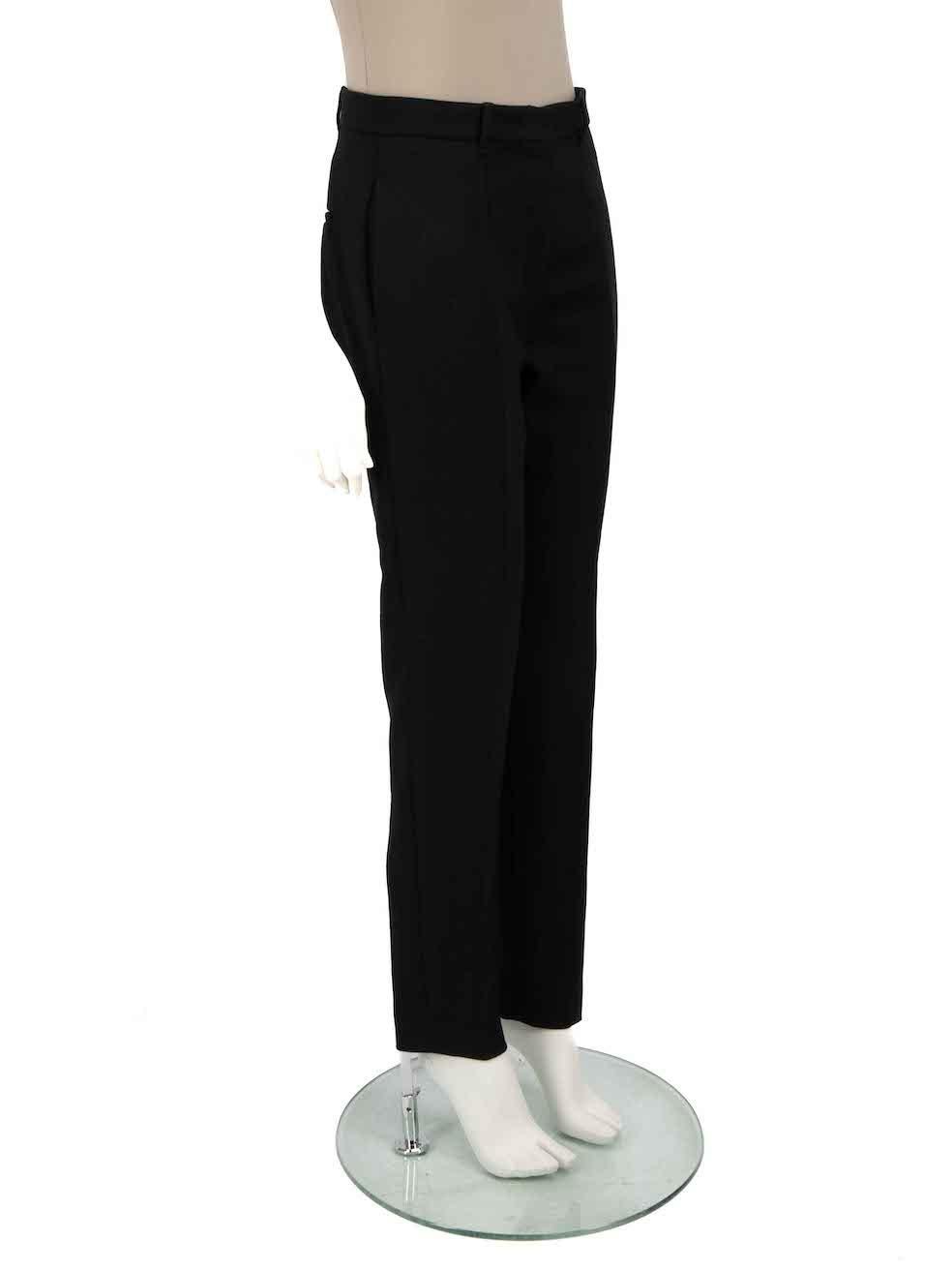 CONDITION is Very good. Hardly any visible wear to trousers is evident on this used Jil Sander designer resale item.
 
 
 
 Details
 
 
 Black
 
 Wool
 
 Trousers
 
 Slim fit
 
 High rise
 
 2x Side pockets
 
 Fly zip, hook and button fastening
 
 
