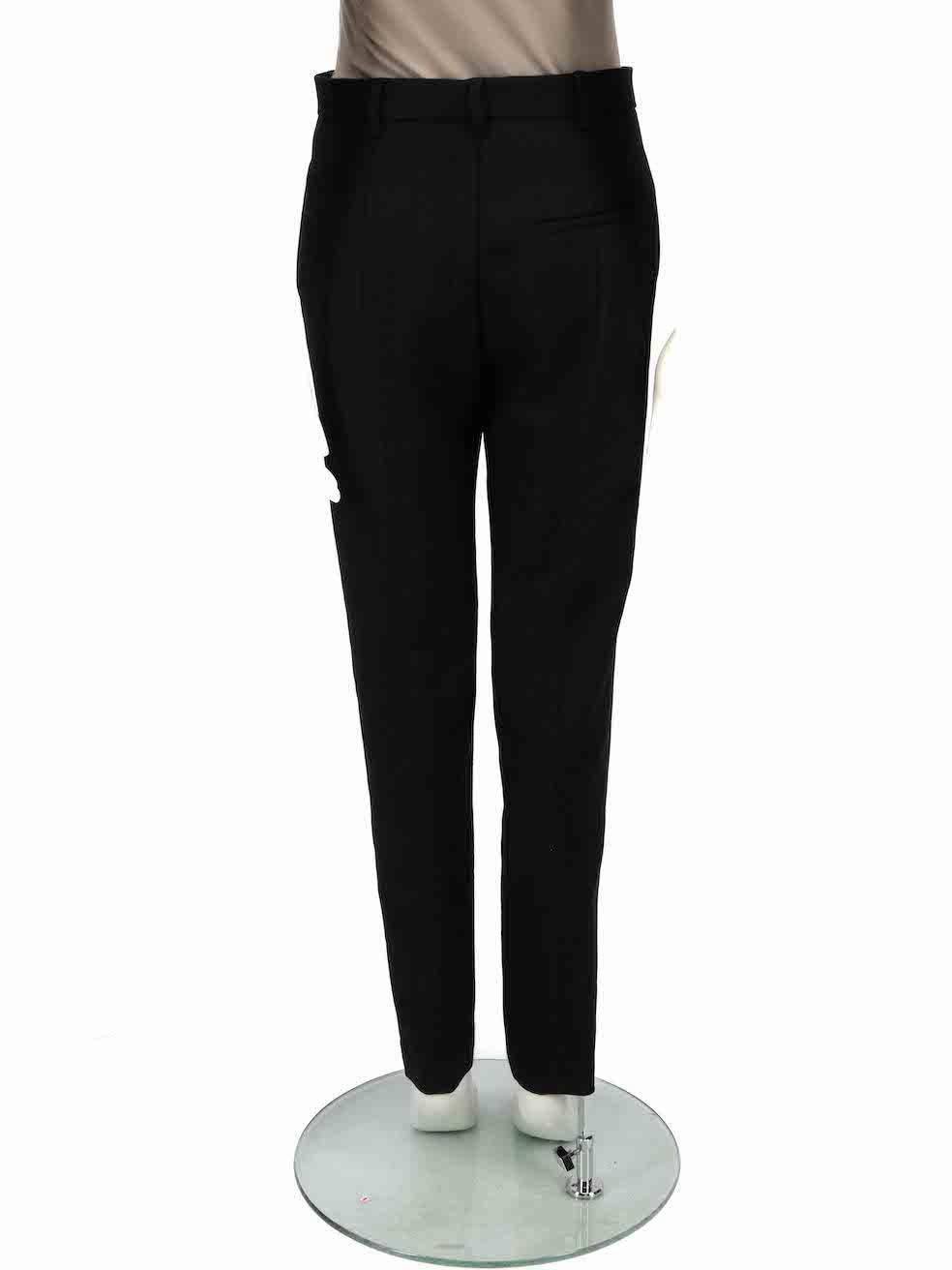 Jil Sander Black Wool Slim Fit Tailored Trousers Size M In Good Condition For Sale In London, GB