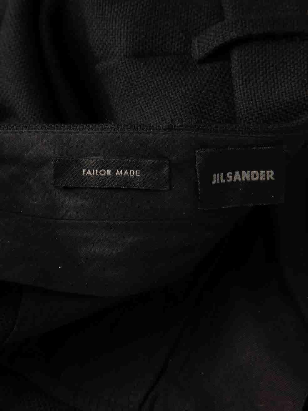 Jil Sander Black Wool Slim Fit Tailored Trousers Size M For Sale 1