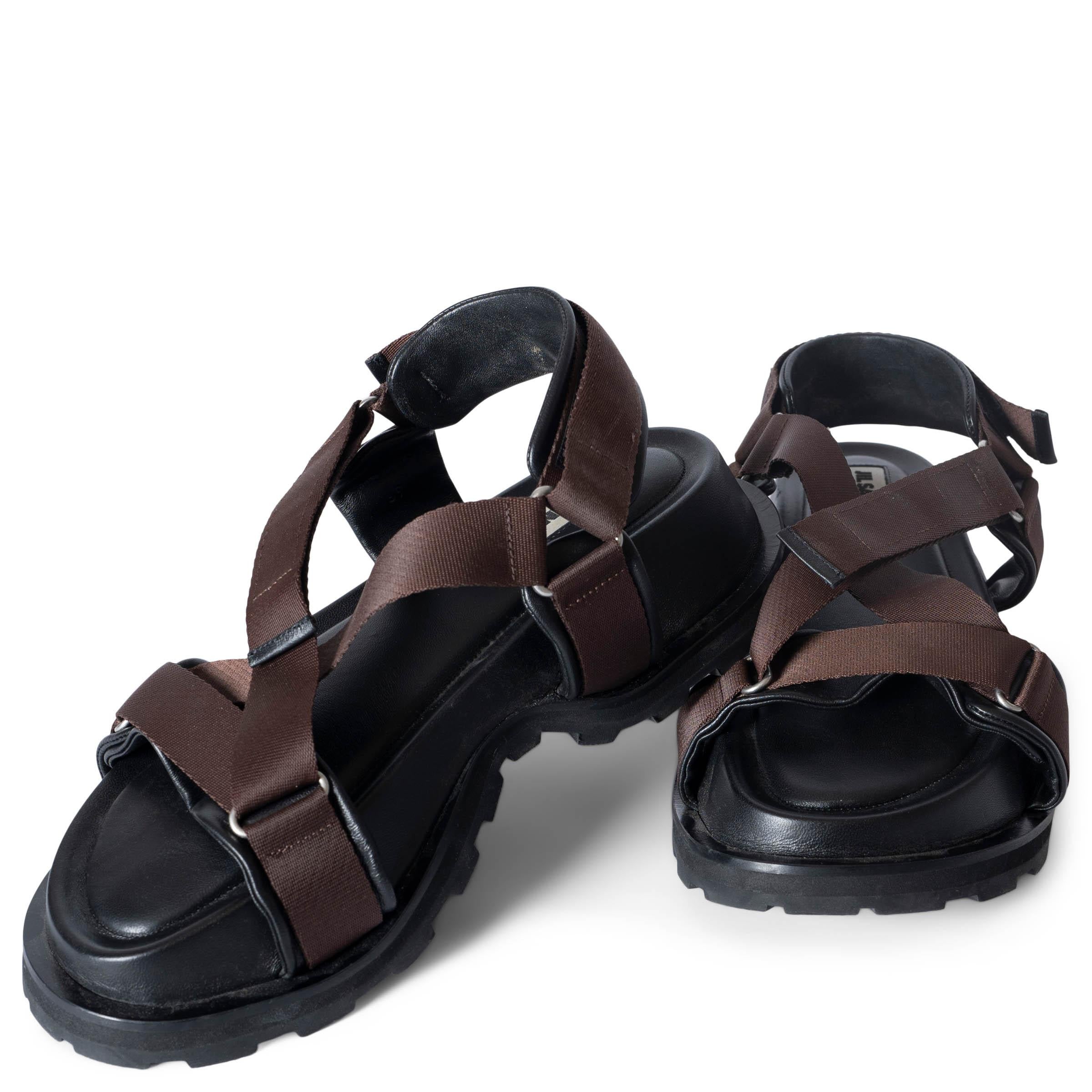 Jil Sander, sandali da trekking con suola in nylon marrone, 39 in vendita 1
