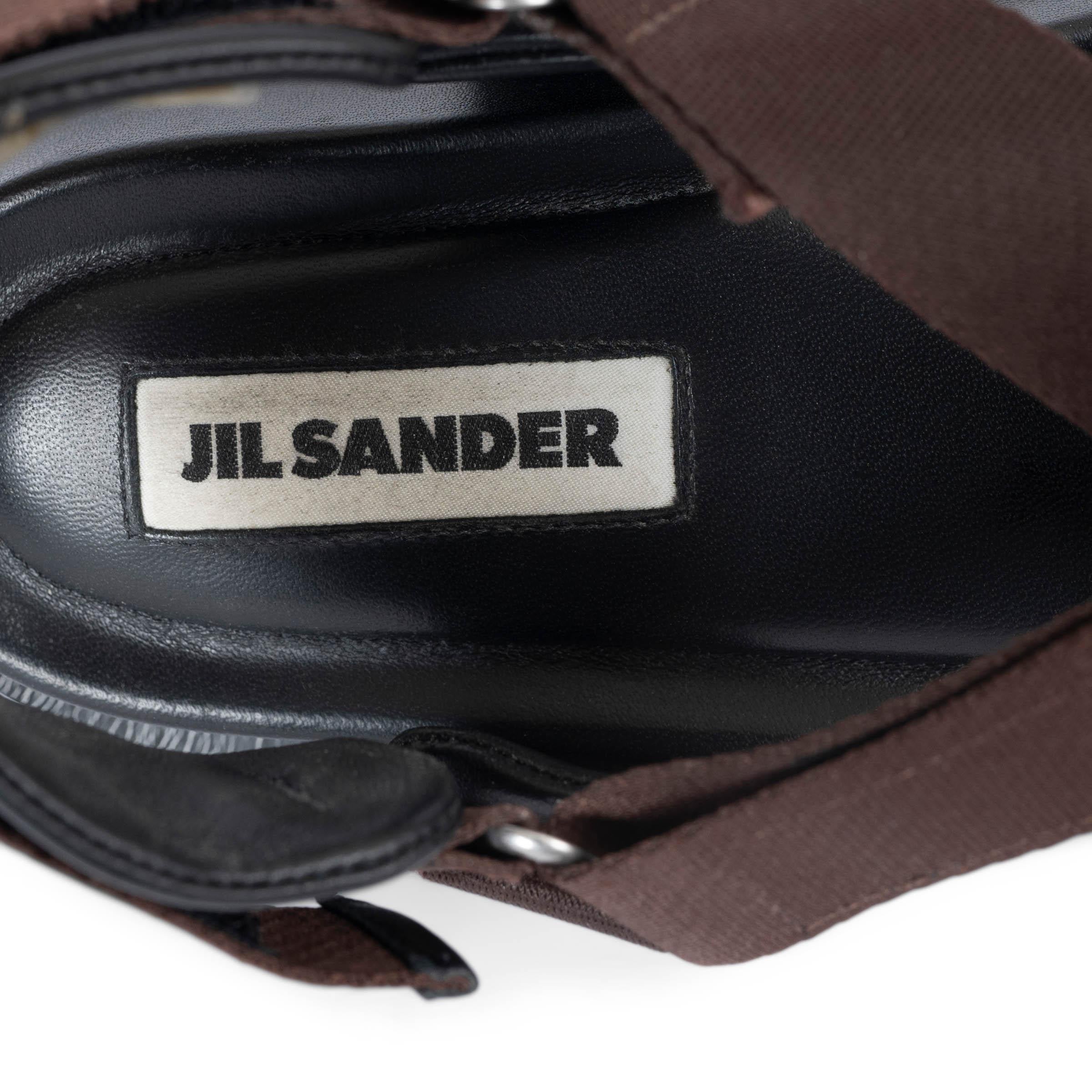 Jil Sander, sandali da trekking con suola in nylon marrone, 39 in vendita 2