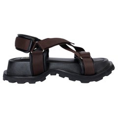 JIL SANDER brown nylon CHUNKY SOLE HIKING Sandals Shoes 39