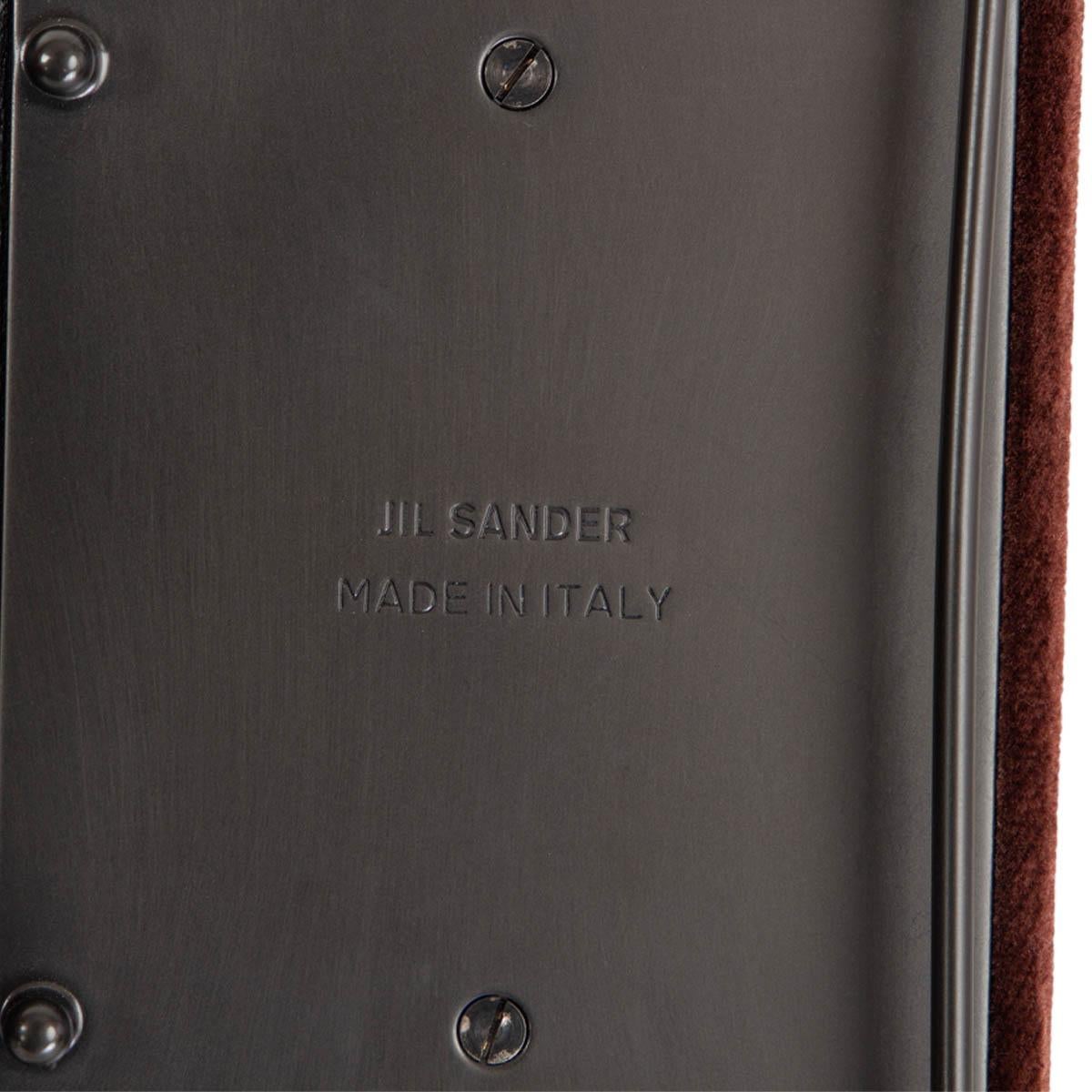 JIL SANDER brown VELVET WIDE WAIST Gürtel 75 im Angebot 1