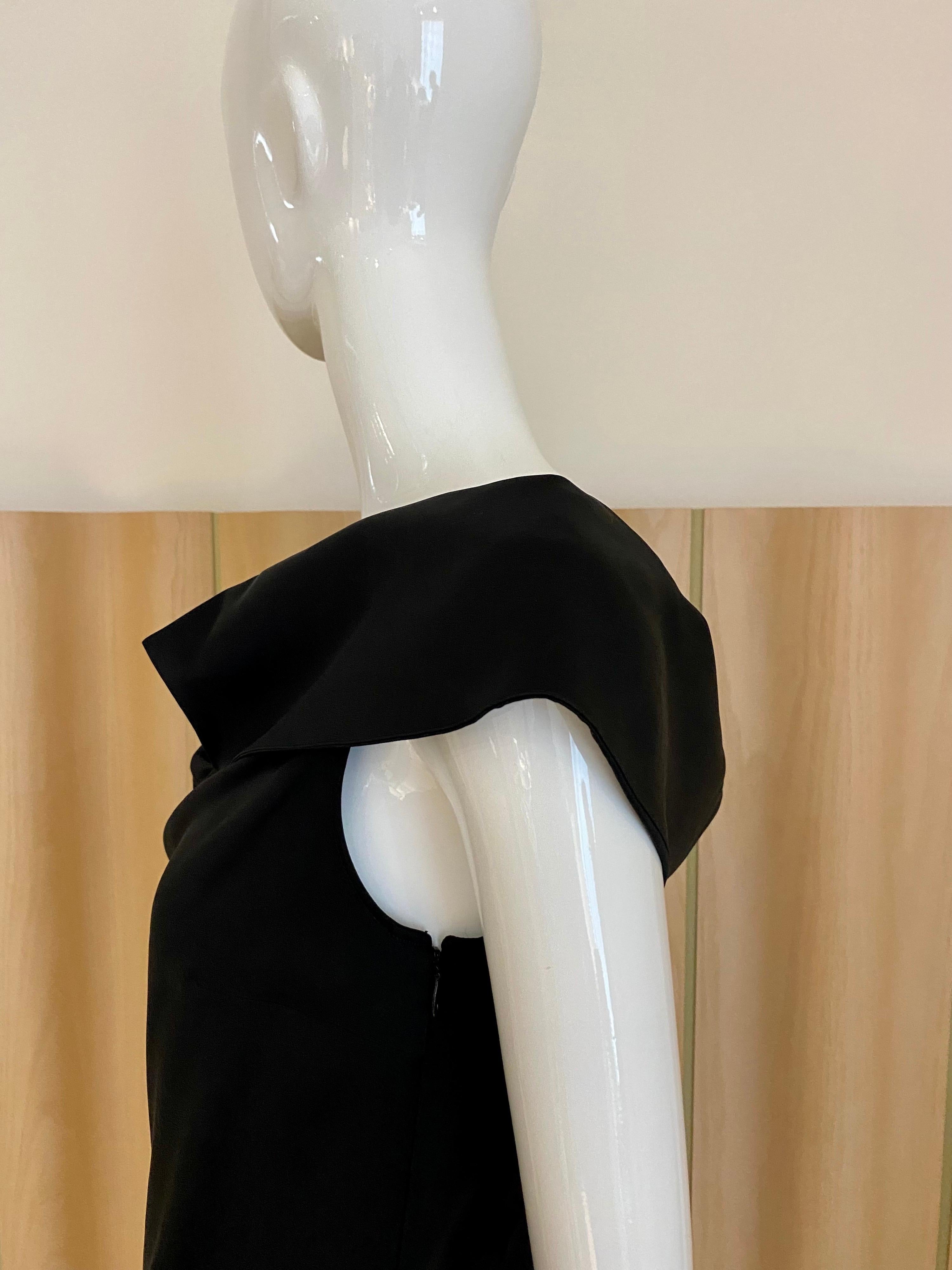 Women's Jil Sander by Raf Simons Black Crepe Dress