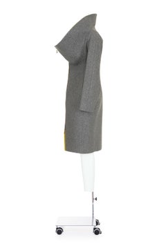 JIL SANDER BY RAF SIMONS FW 09 Manteau anatomique structuré à double fermeture éclair