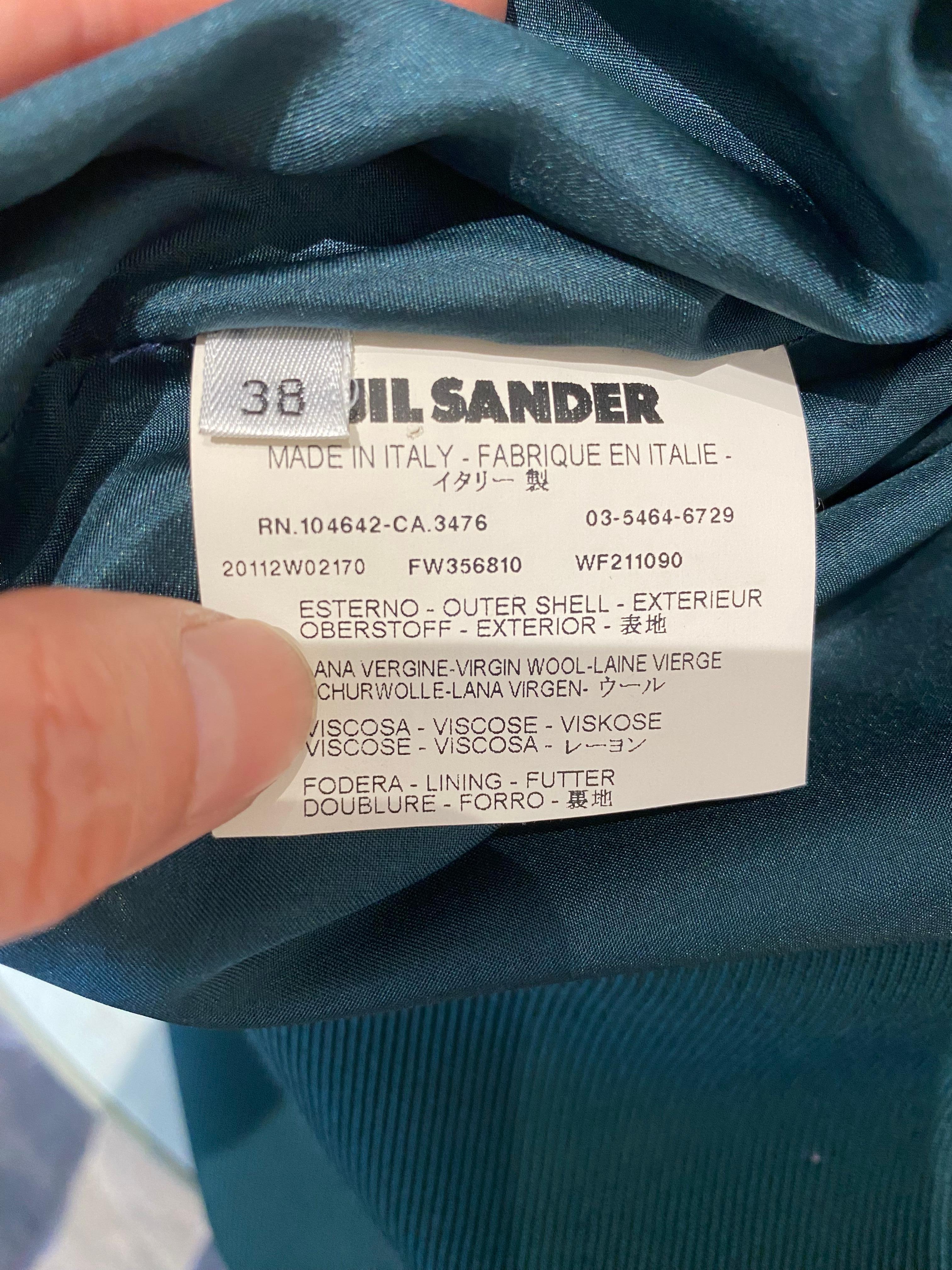 Black Jil Sander By Raf Simons Green Maxi Skirt For Sale