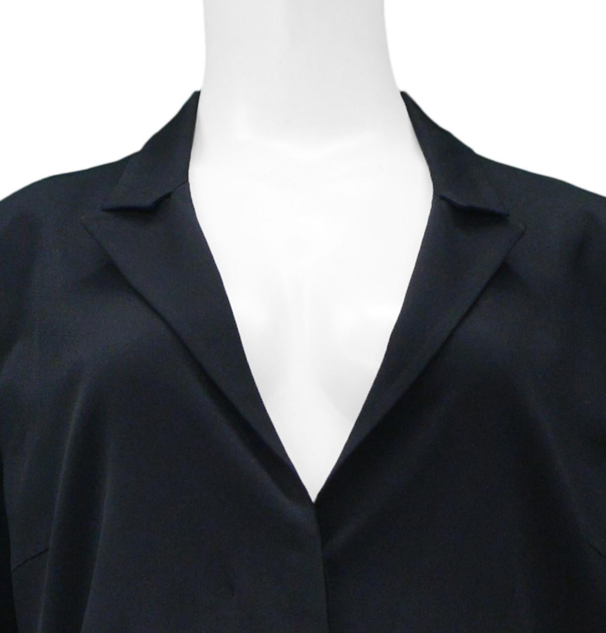 Jil Sander By Raf Simons Navy Fringe Blazer 2009 In Excellent Condition For Sale In Los Angeles, CA