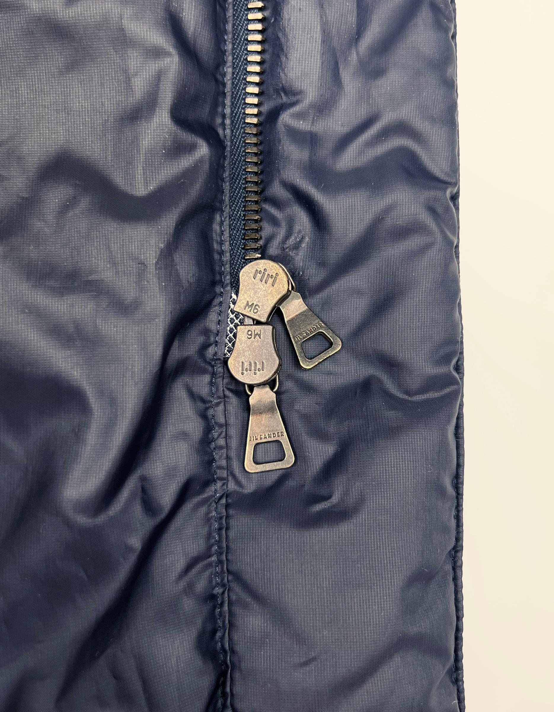 Jil Sander by Raf Simons cappotto in vera piuma d'oca con zip in vendita 4