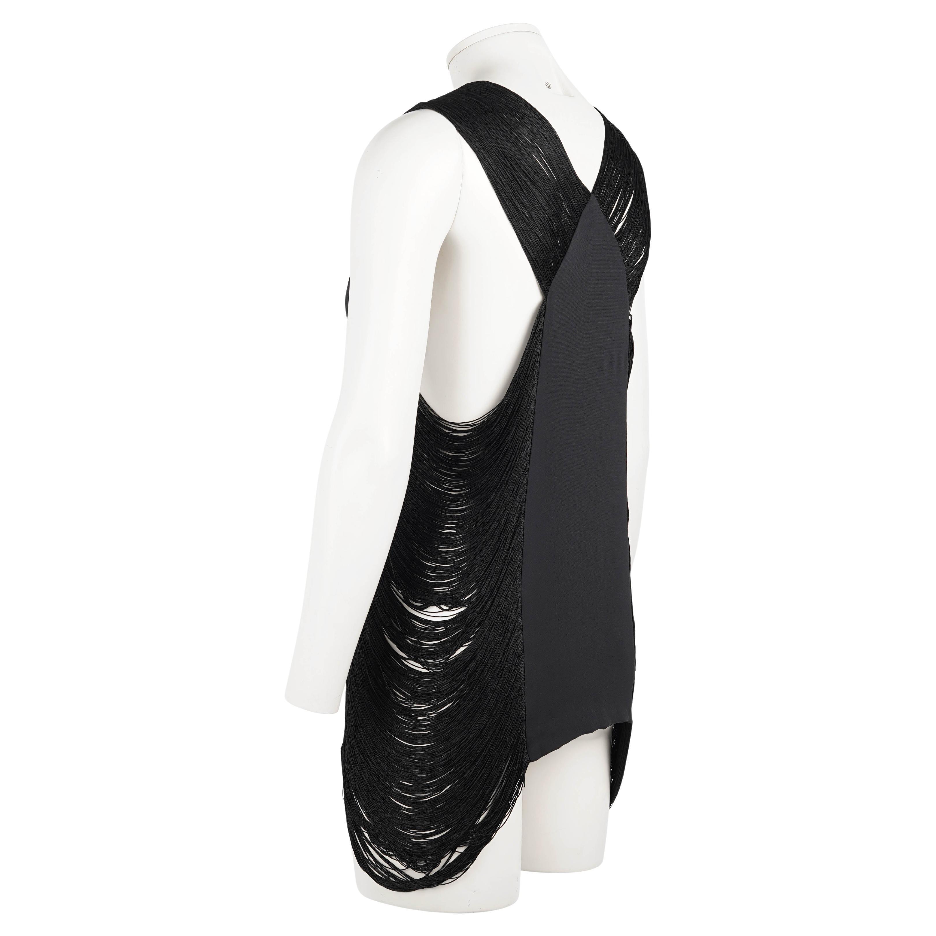 Jil Sander by Raf Simons S/S 2009 Runway Fringe Ultra Mini Dress / Top In Good Condition For Sale In Berlin, DE
