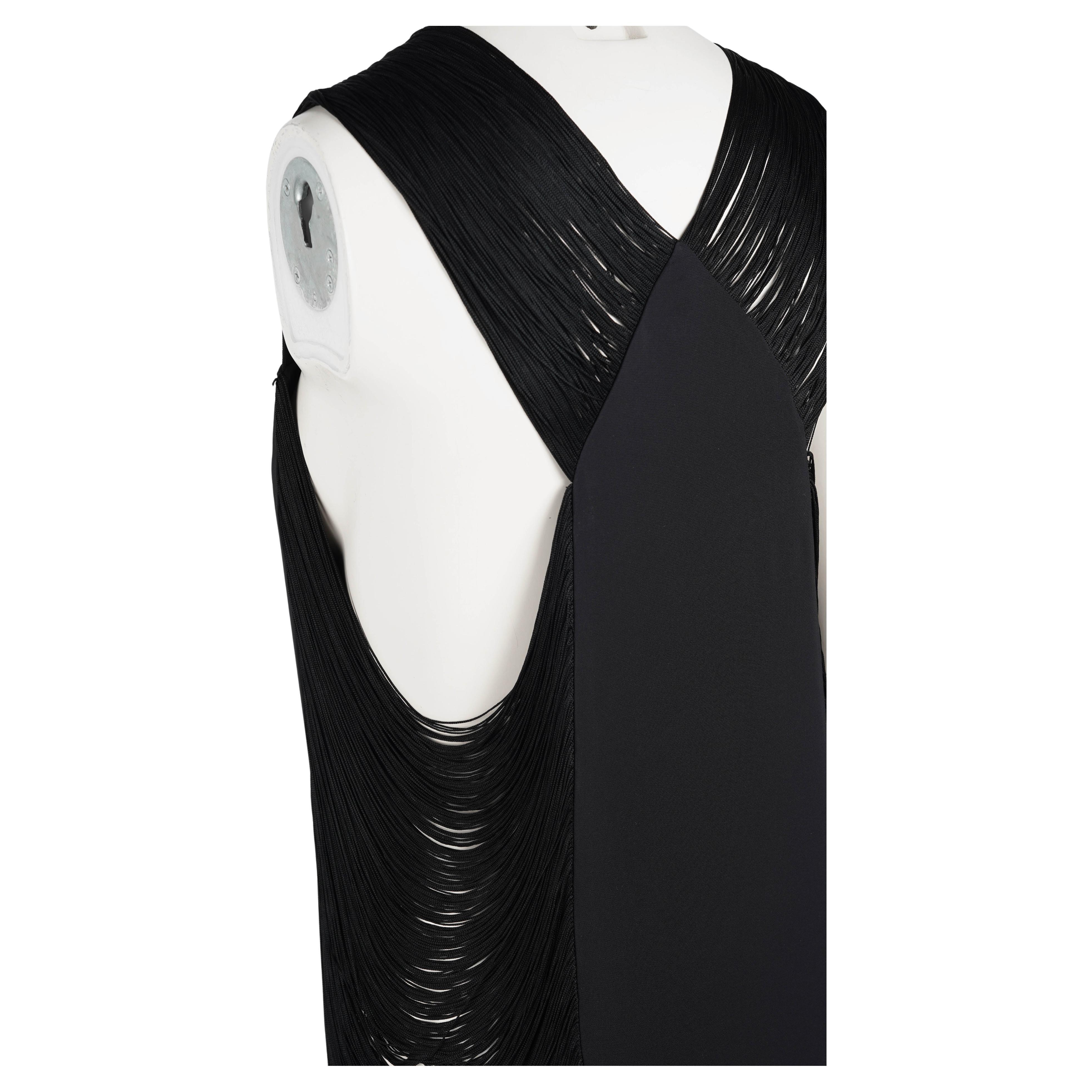 Women's Jil Sander by Raf Simons S/S 2009 Runway Fringe Ultra Mini Dress / Top For Sale
