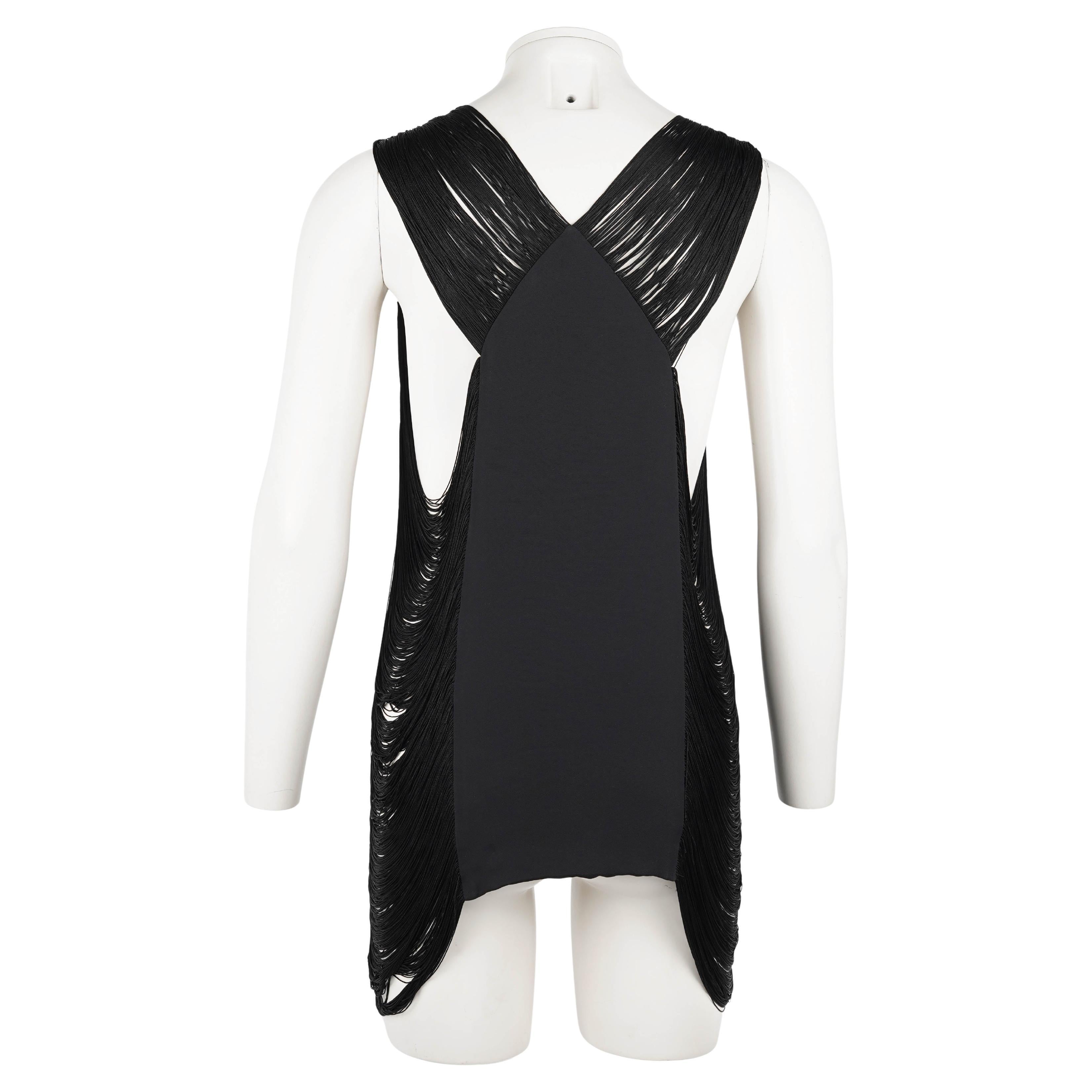 Jil Sander by Raf Simons S/S 2009 Runway Fringe Ultra Mini Dress / Top For Sale 1