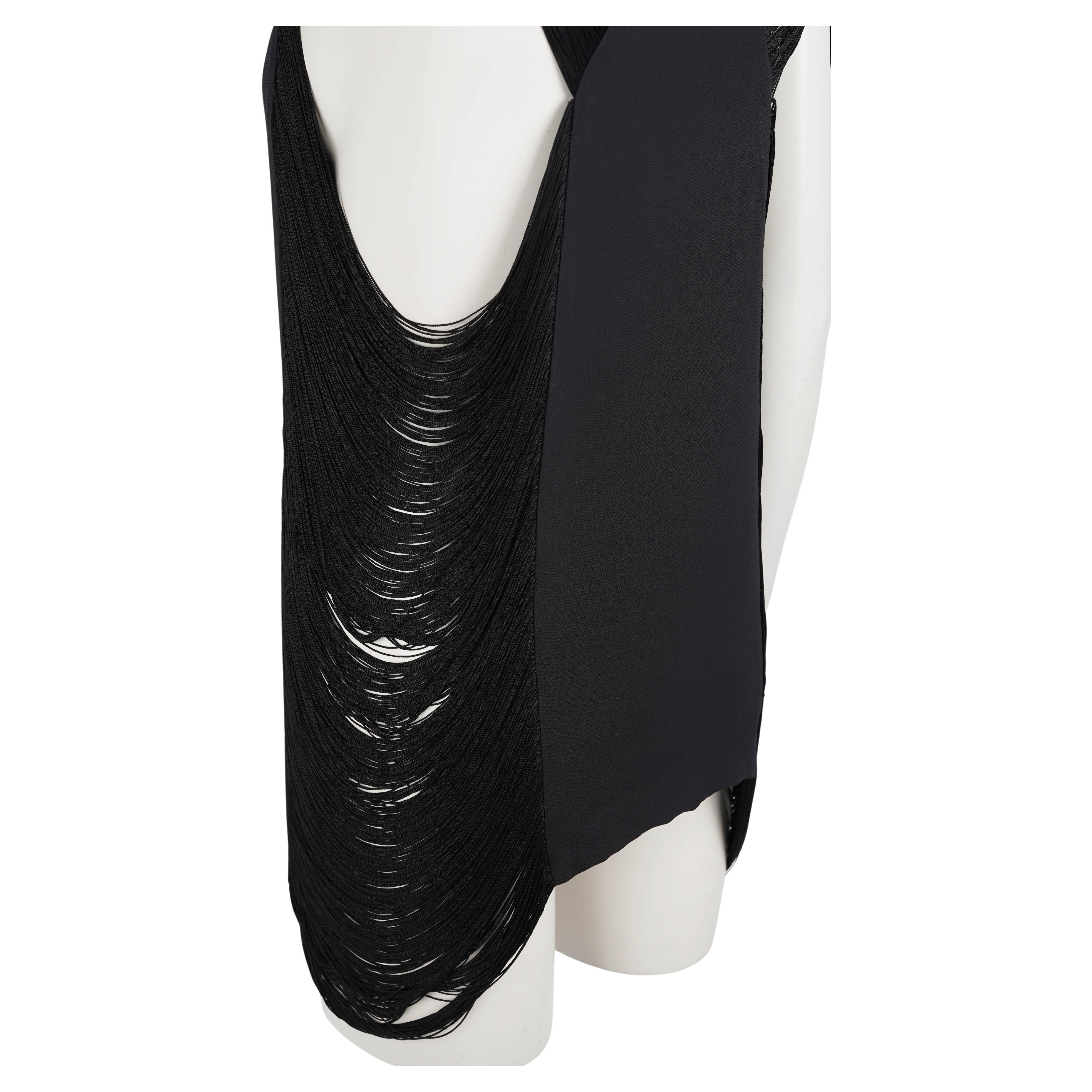 Jil Sander by Raf Simons S/S 2009 Runway Fringe Ultra Mini Dress / Top For Sale 2
