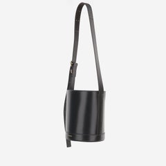 Jil Sander Calfskin Leather Bucket Bag — Black