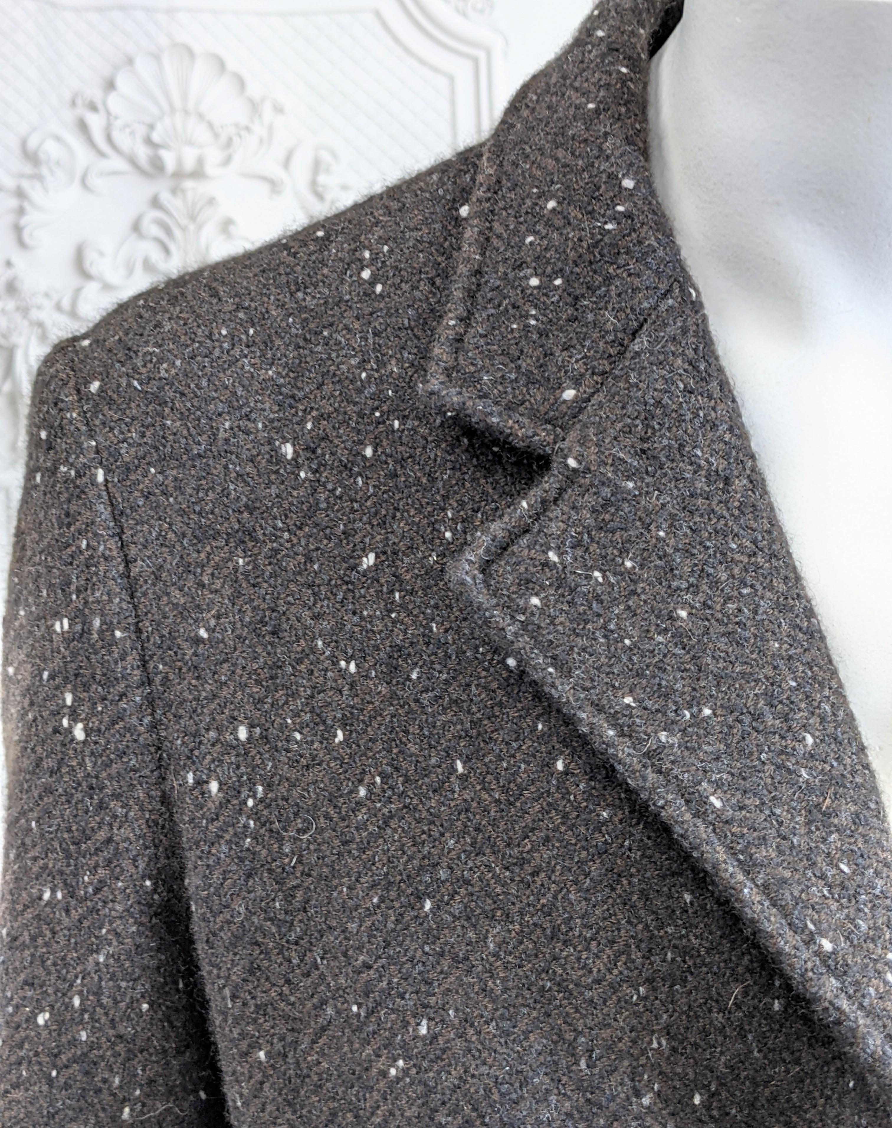 Jil Sander Cashmere Tweed Blazer In Excellent Condition For Sale In New York, NY