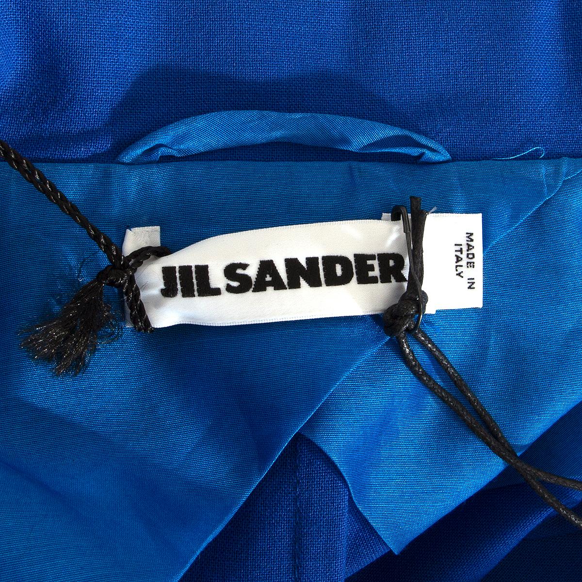 Blue JIL SANDER cobalt blue wool OVERSIZED Coat Jacket 38 M For Sale