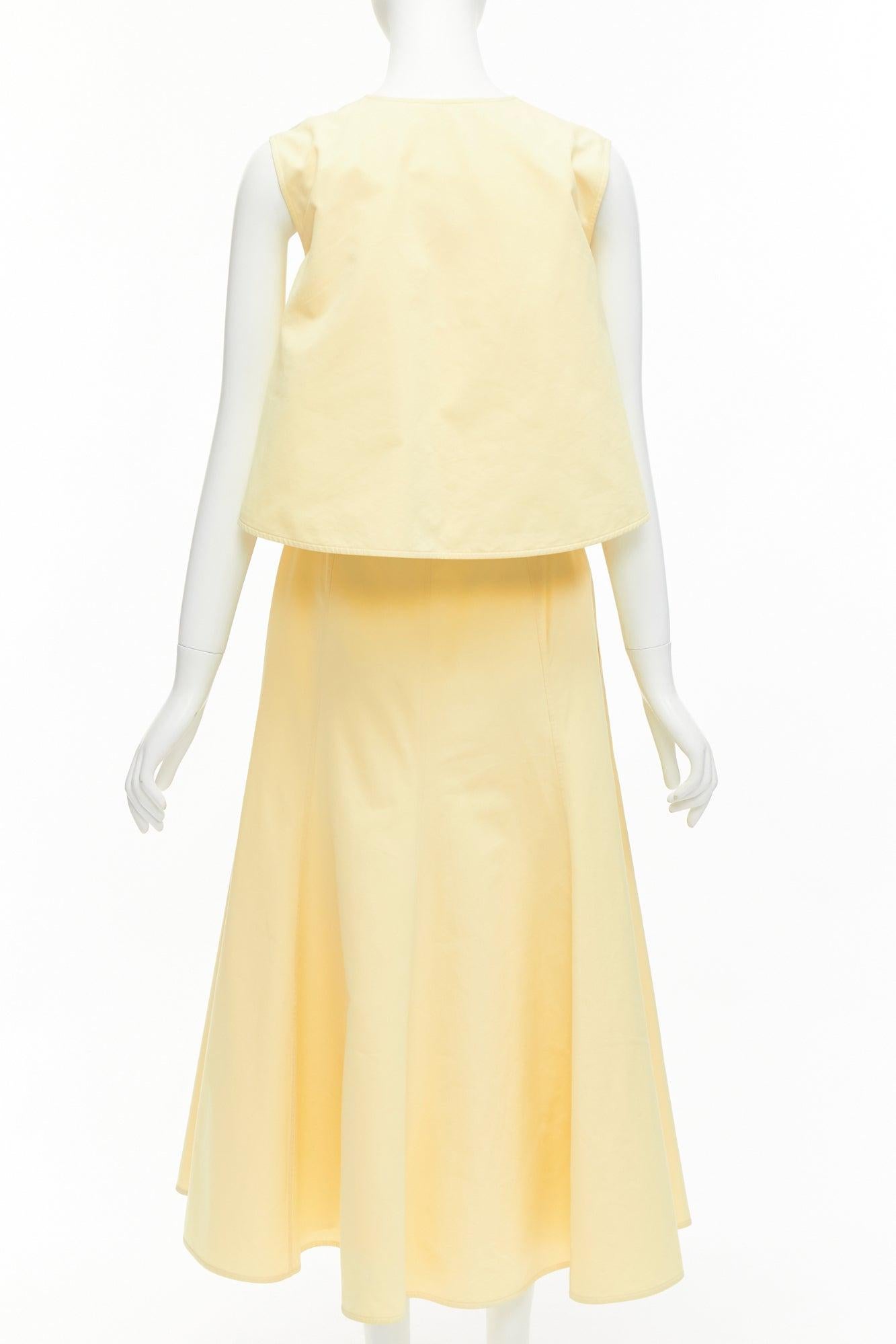 Women's JIL SANDER cream cotton silk cape back cut out V-neck Aline midi dress FR32 XXS For Sale