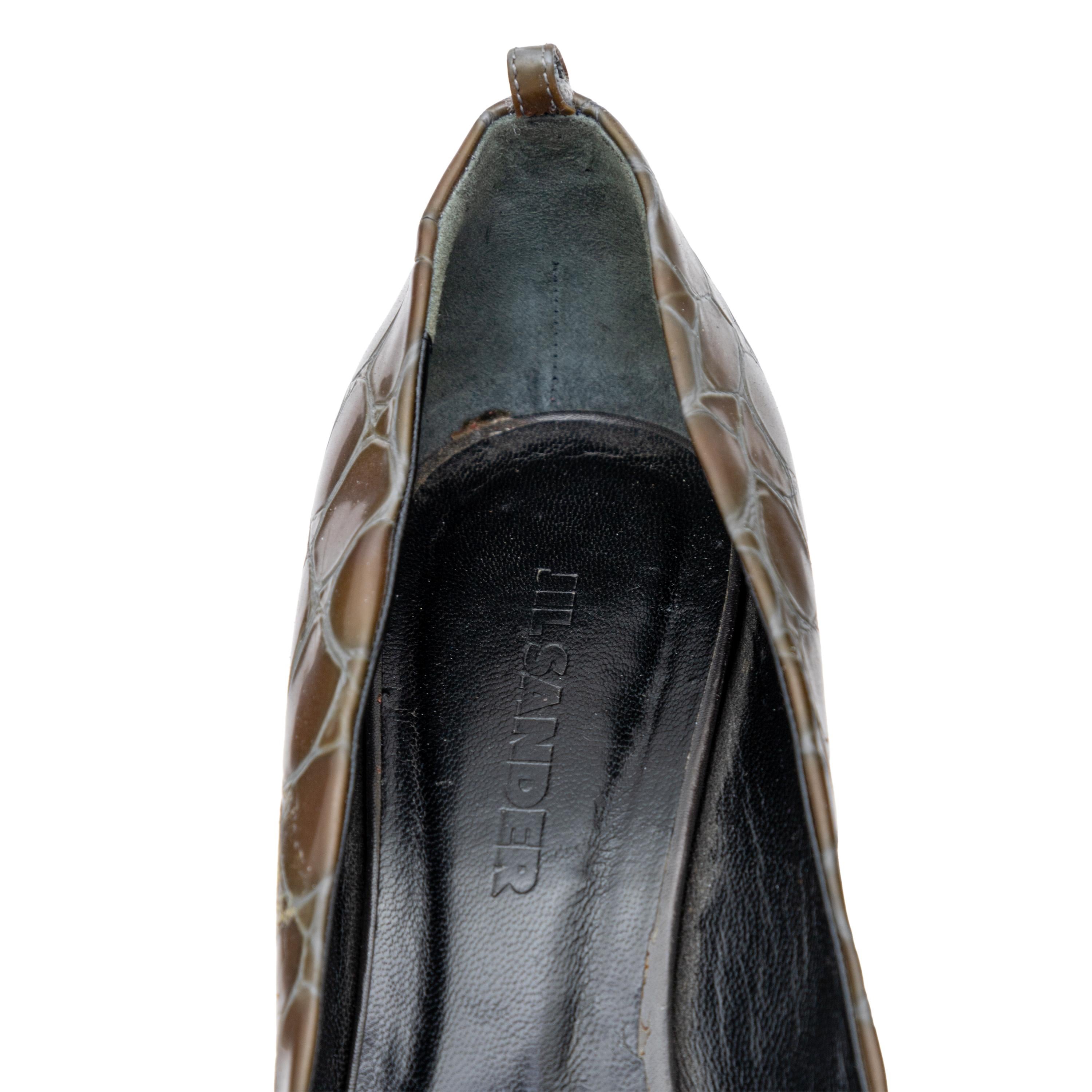 Women's or Men's Jil Sander Crocodile Print Pumps - '10s
