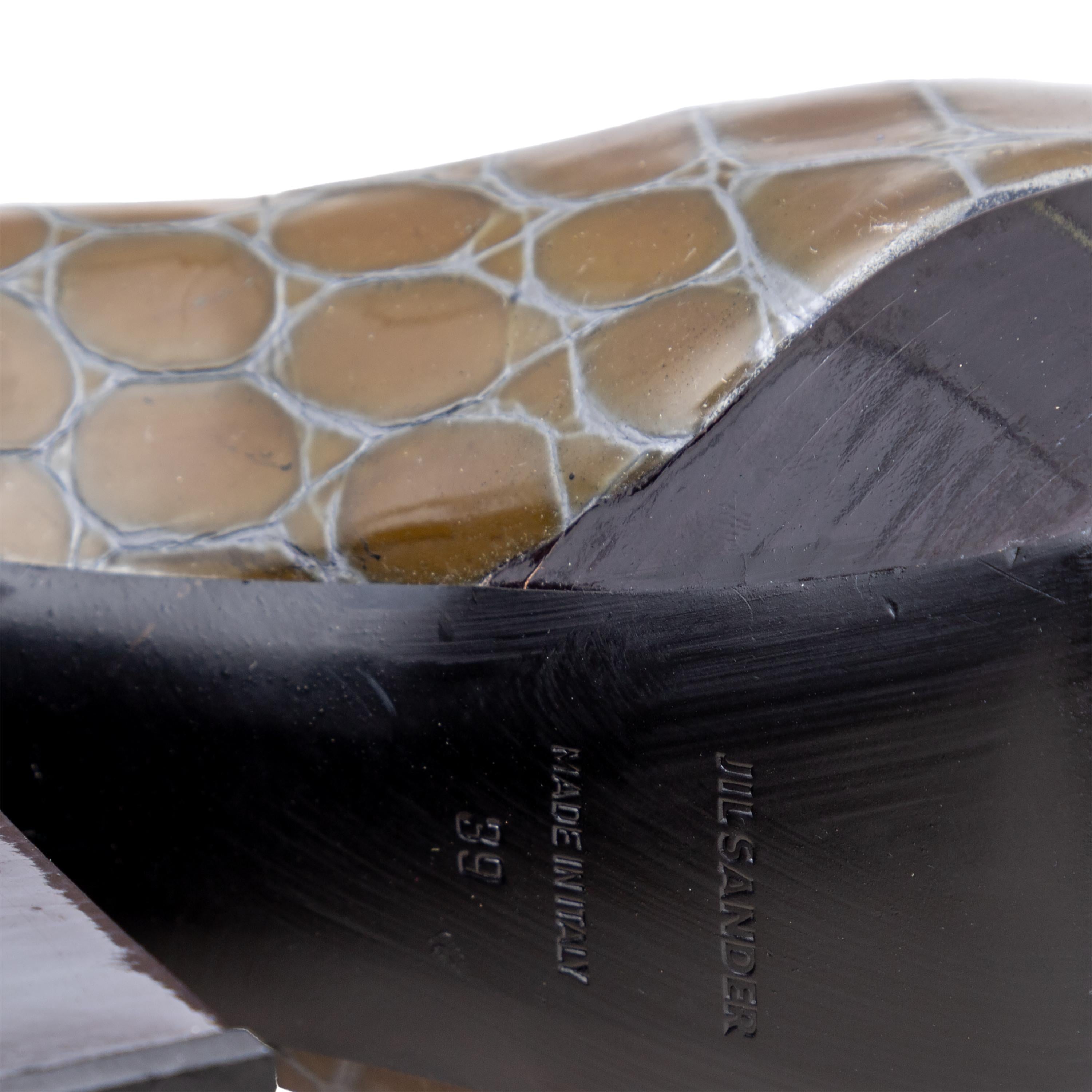 Jil Sander Crocodile Print Pumps - '10s 5