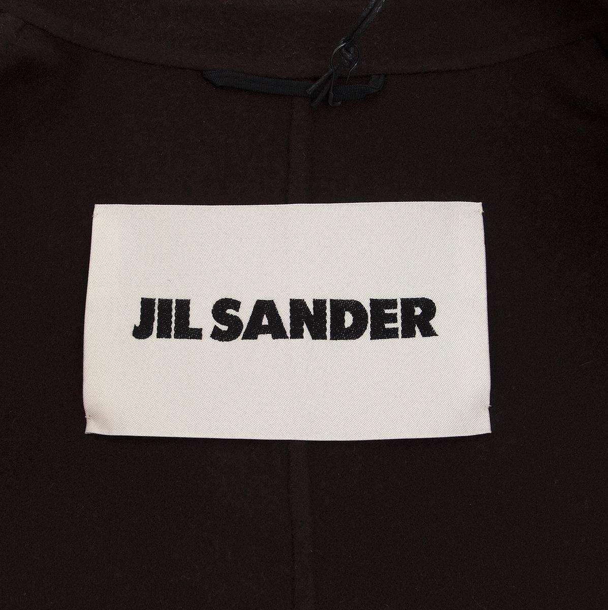 JIL SANDER dark brown cashmere THREE BUTTON Blazer Jacket 34 XS 2