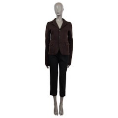 JIL SANDER dark brown wool blend Blazer Jacket 36 S