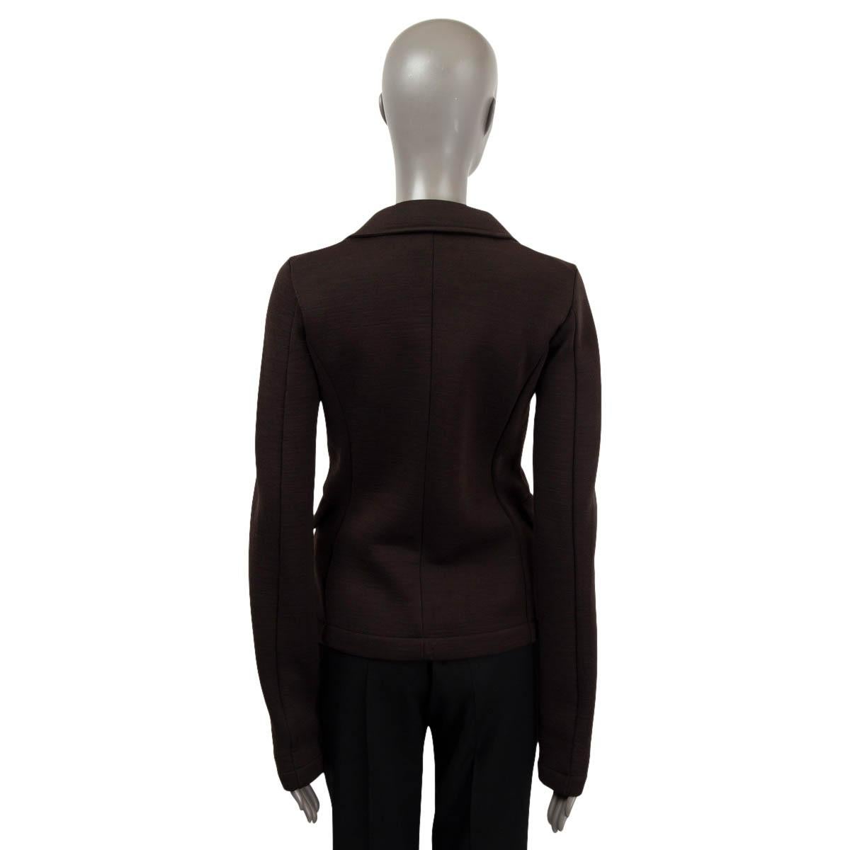 Women's JIL SANDER dark brown wool blend Blazer Jacket 36 S For Sale