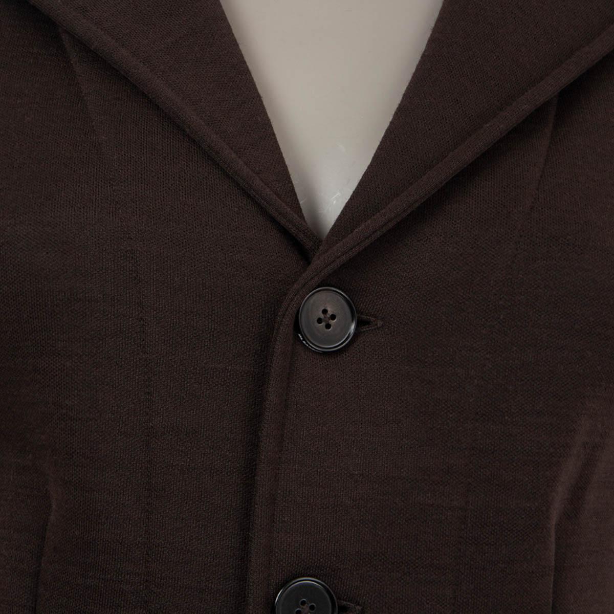 JIL SANDER dark brown wool blend Blazer Jacket 36 S For Sale 1