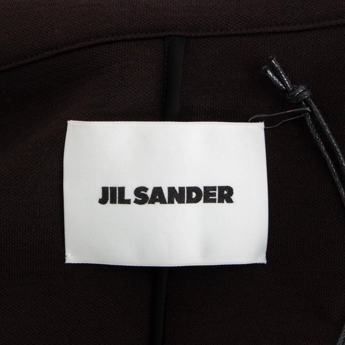 JIL SANDER dark brown wool blend Blazer Jacket 36 S For Sale 2