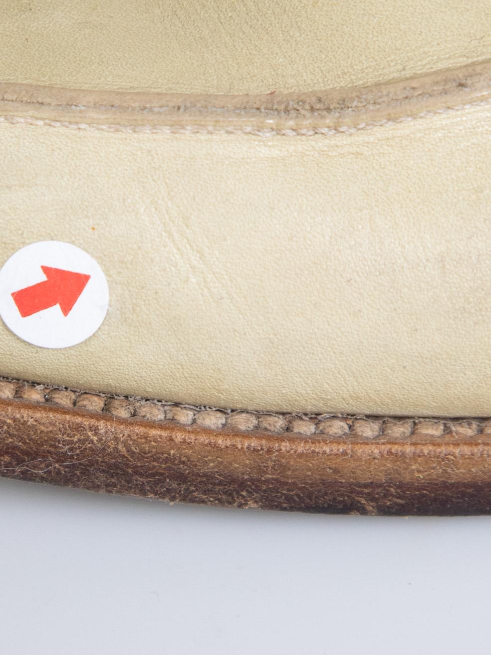 Jil Sander Ecru Leather Oxfords Size IT 37.5 For Sale 2