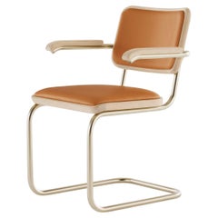 Jil Sander per Thonet S 64 P Nordic 02 in Oak White e pelle di noce bruciato
