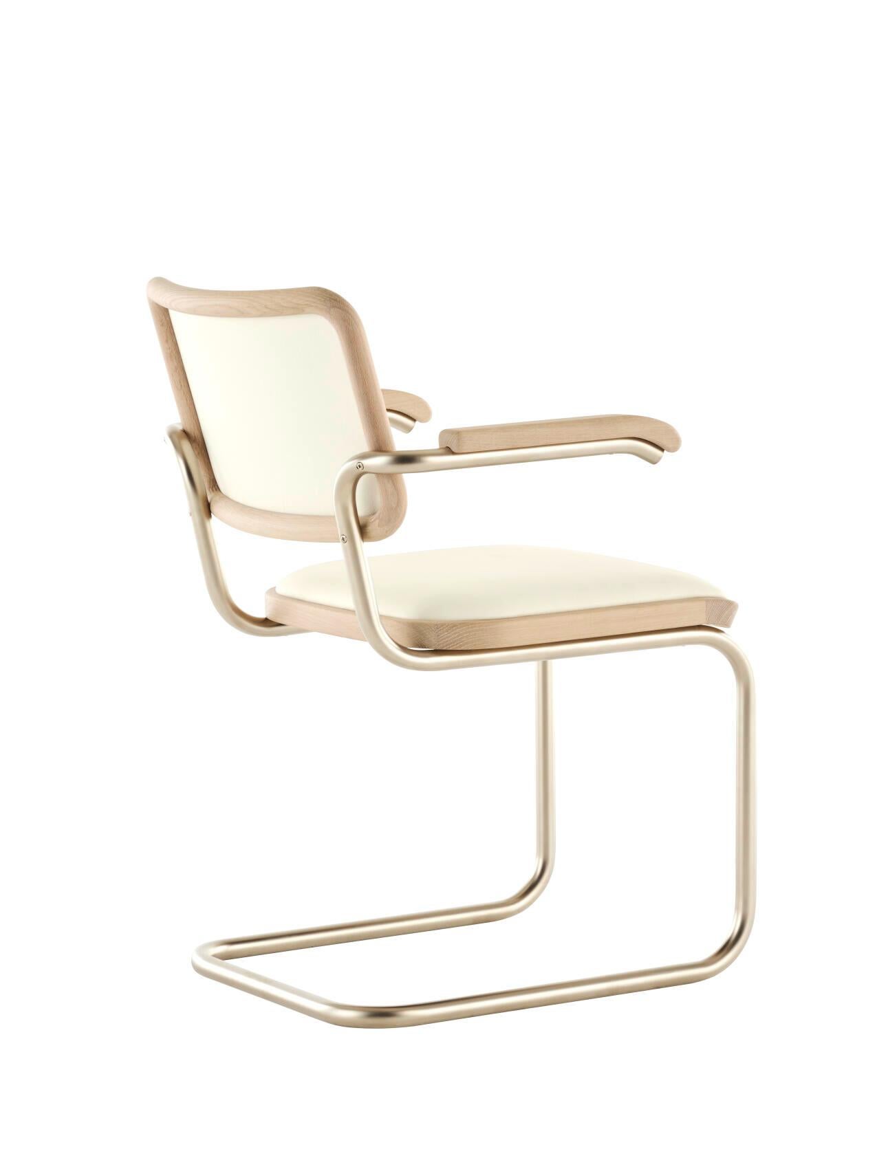 Jil Sander für Thonet S 64 P Nordic 03 in White Oak und White Alabaster Leder (Bauhaus) im Angebot