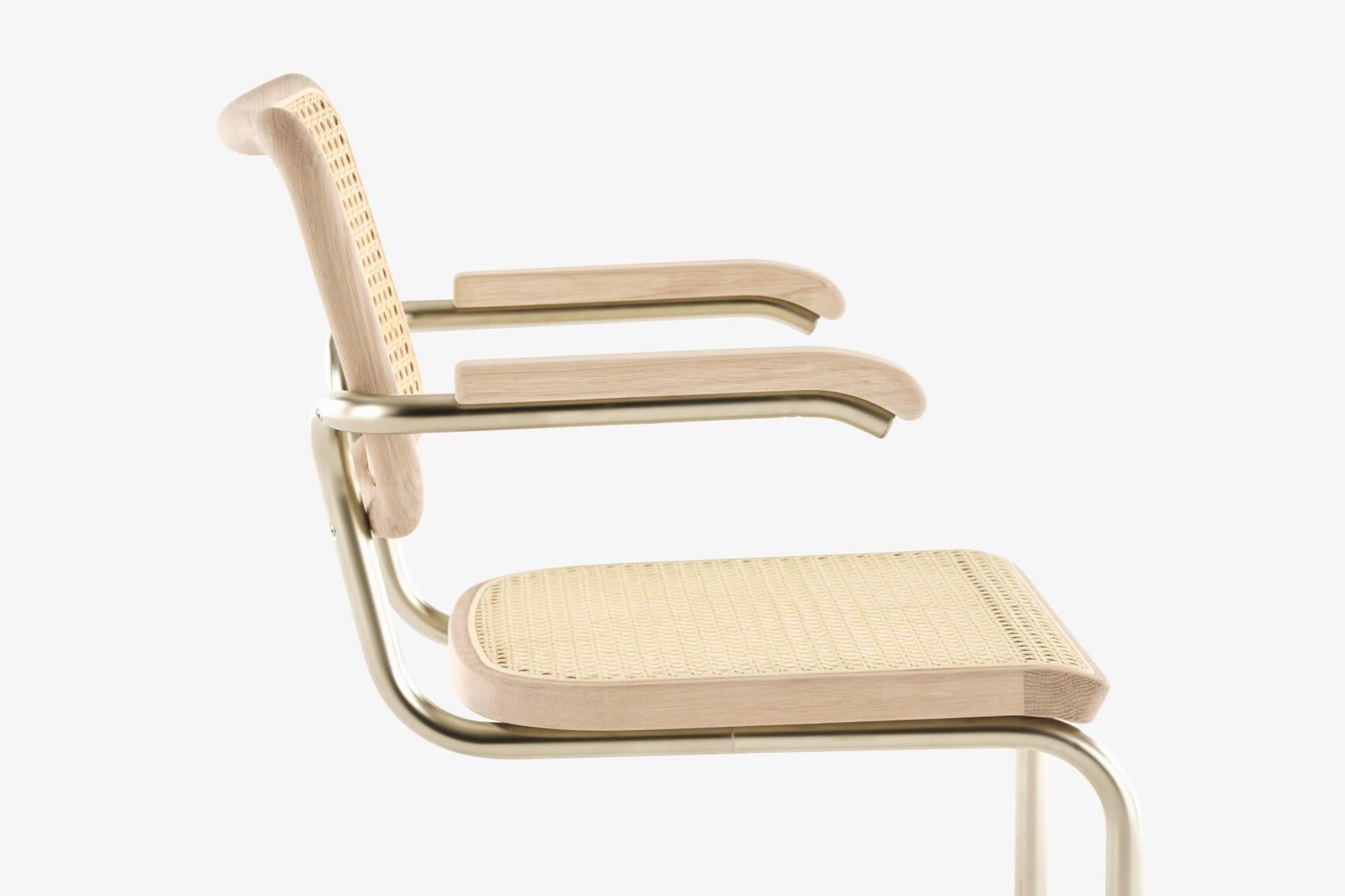 Tedesco Jil Sander per Thonet S 64 P Nordic 04 in S.S. White e fettucce in vendita