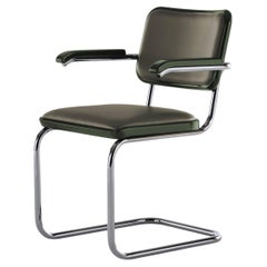 Jil Sander per Thonet S 64 P & A Serious 03 in legno laccato e pelle verde
