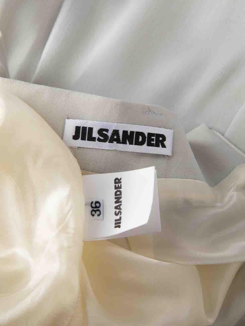 Jil Sander Grey Blazer Skirt Matching Set Size M For Sale 4