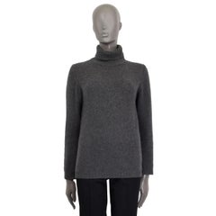 JIL SANDER grey cashmere Turtleneck Sweater L