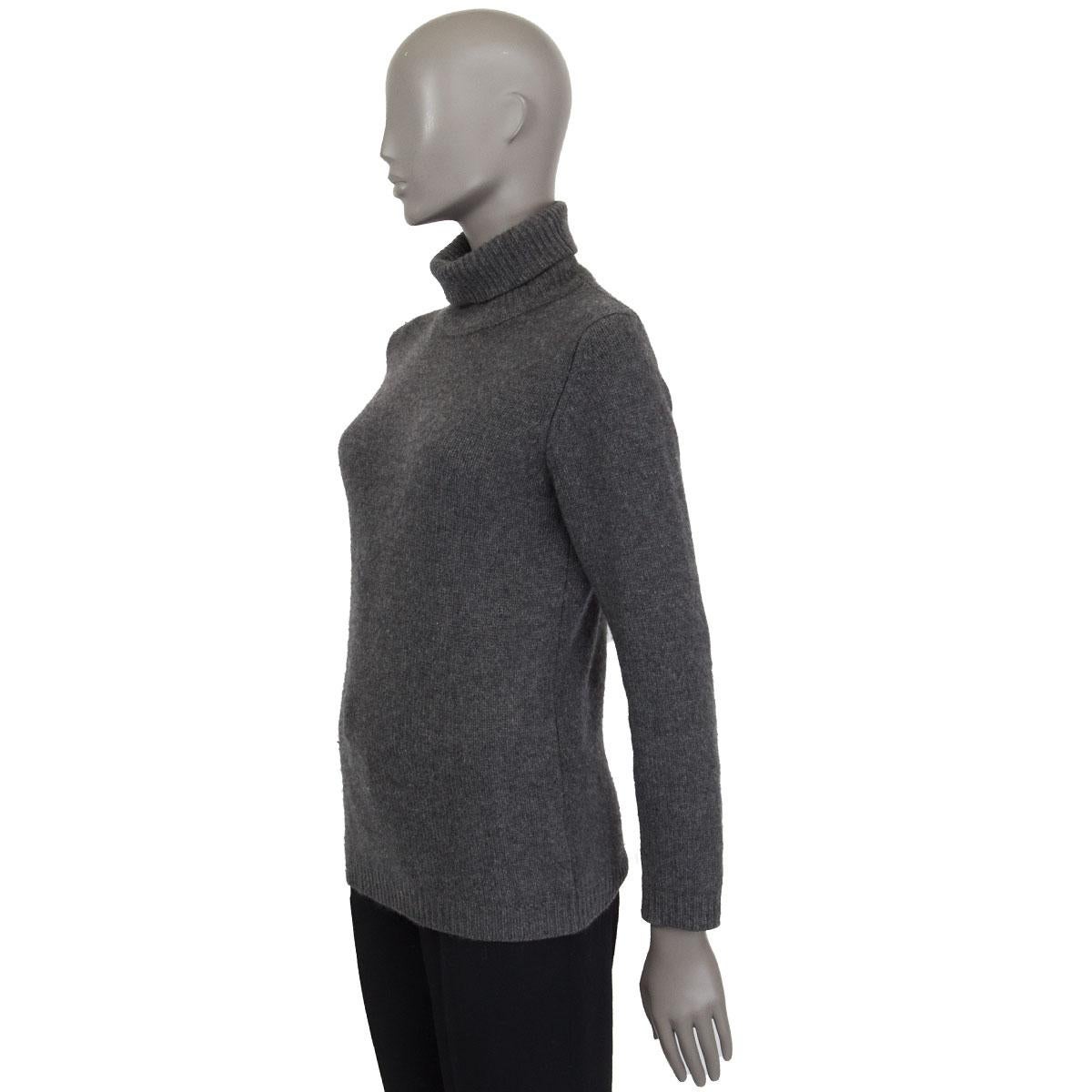 gray cashmere turtleneck sweater