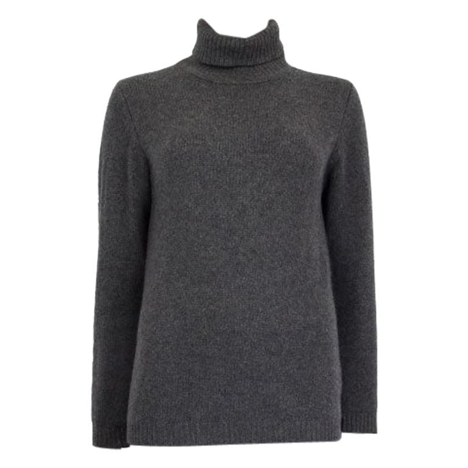 JIL SANDER grey cashmere Turtleneck Sweater L For Sale at 1stDibs
