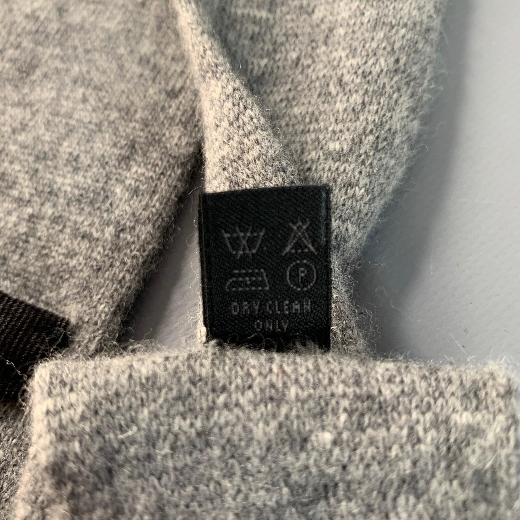 Uomo JIL SANDER Cravatta in maglia di lana e cashmere a righe grigio crema in vendita