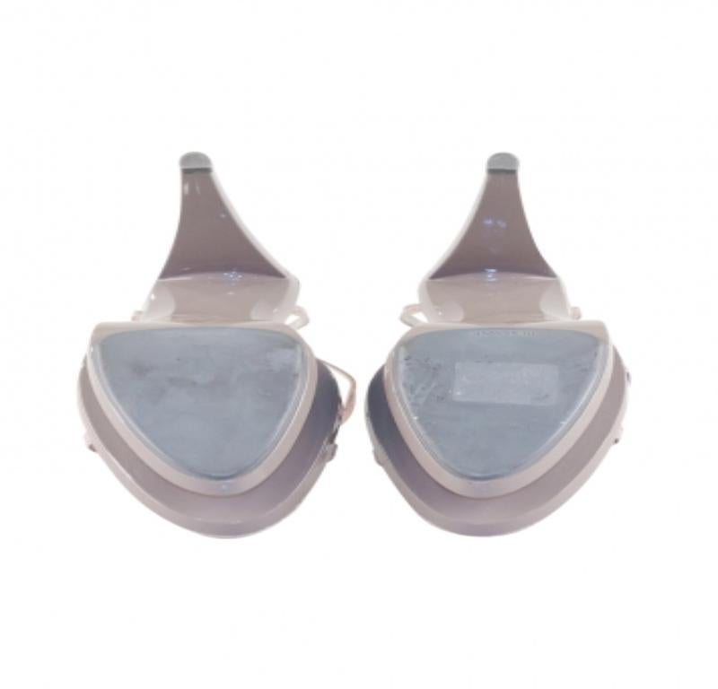 Jil Sander - Sandales à lanières en cuir gris, taille 35 en vente 1