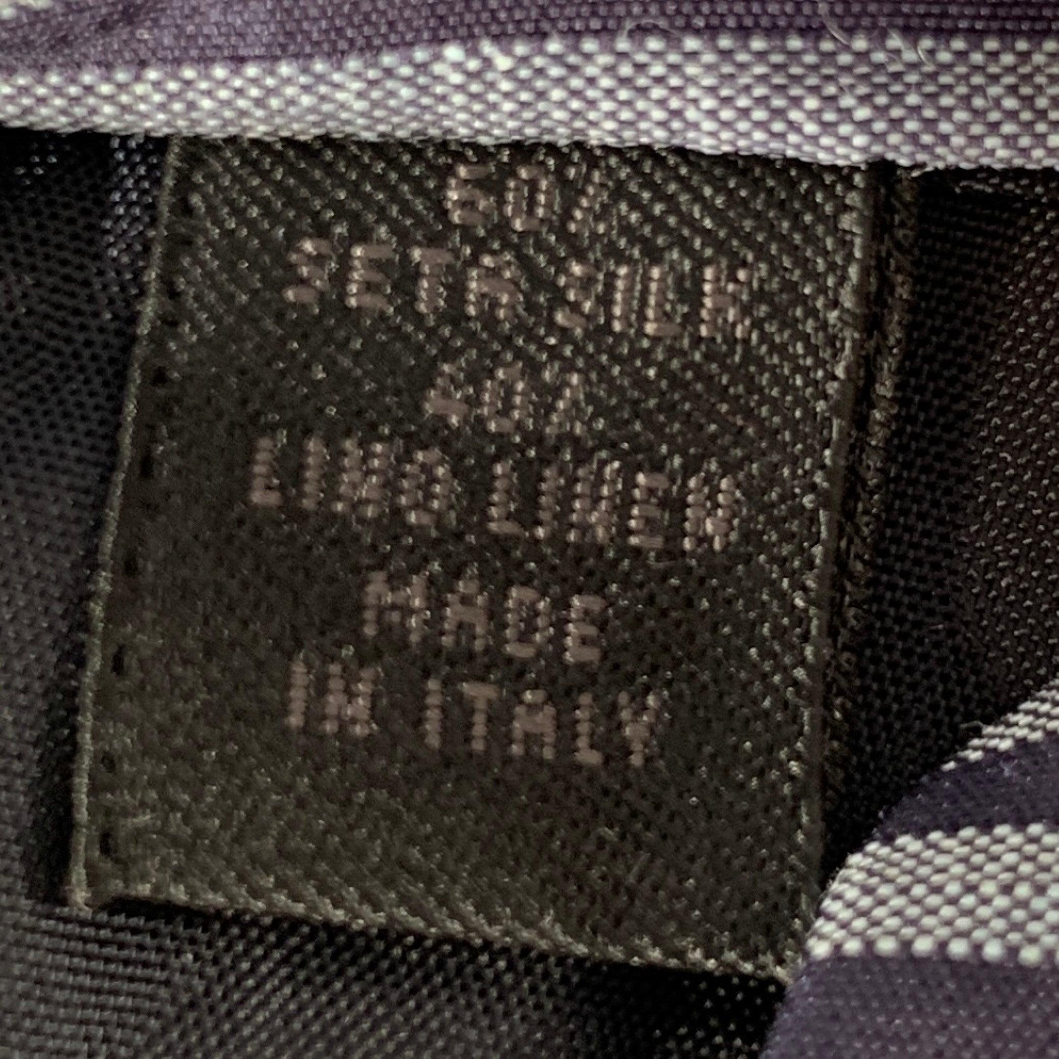 Men's JIL SANDER Grey Navy Diagonal Stripe Silk Tie For Sale
