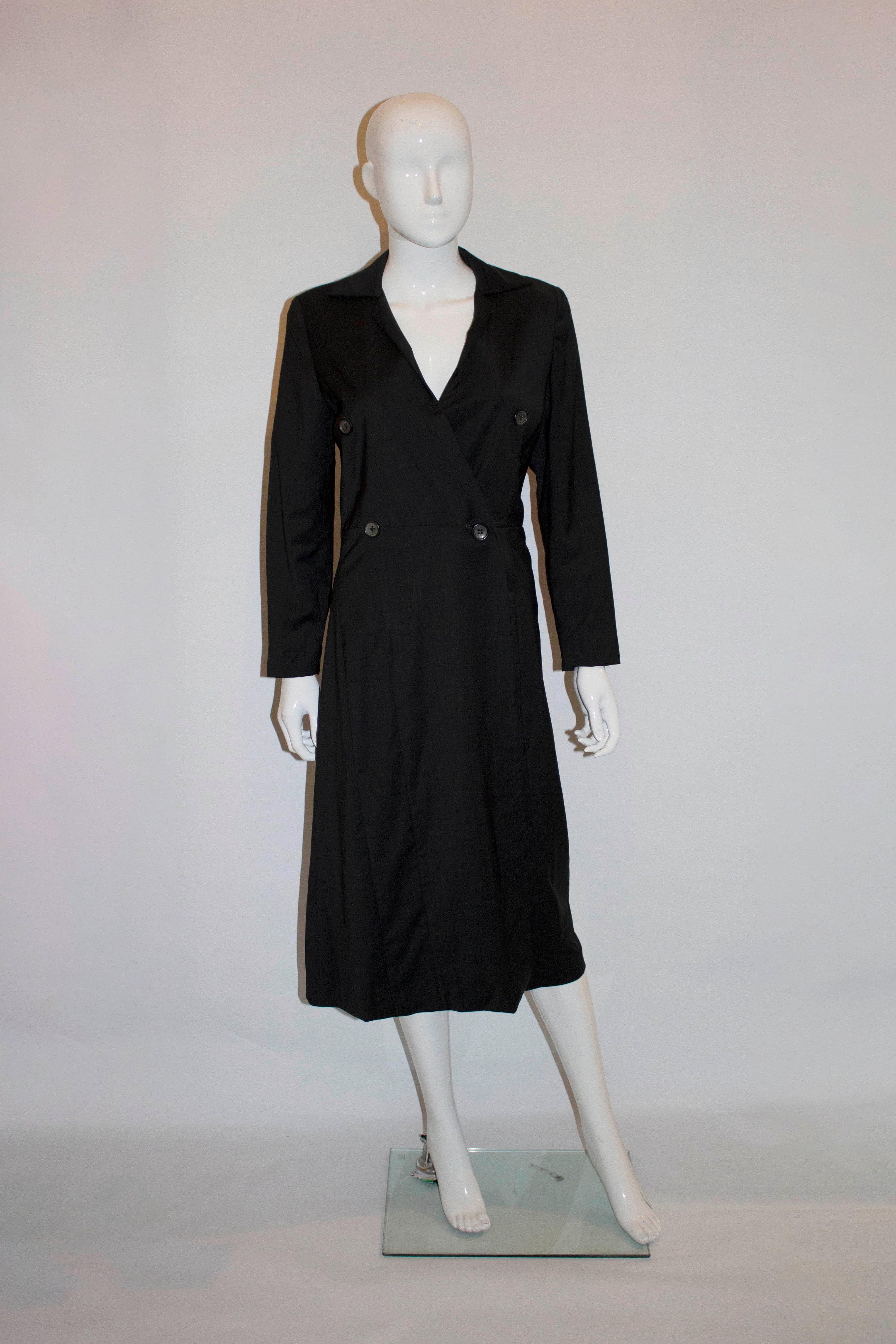 Women's Jil Sander Grey Wool Coat Dress For Sale