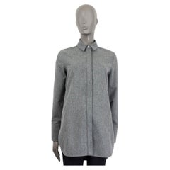 JIL SANDER + grey wool OVERSIZED Button Up Shirt 32 XXS